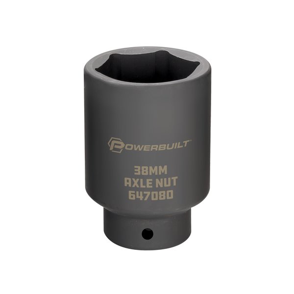 Powerbuilt 1/2" Drive X 38Mm Axle Nut Socket 647080